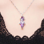 Aesthetic Purple cubic zirconia Necklace