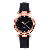 Women Fashion Casual Leather Belt Watches