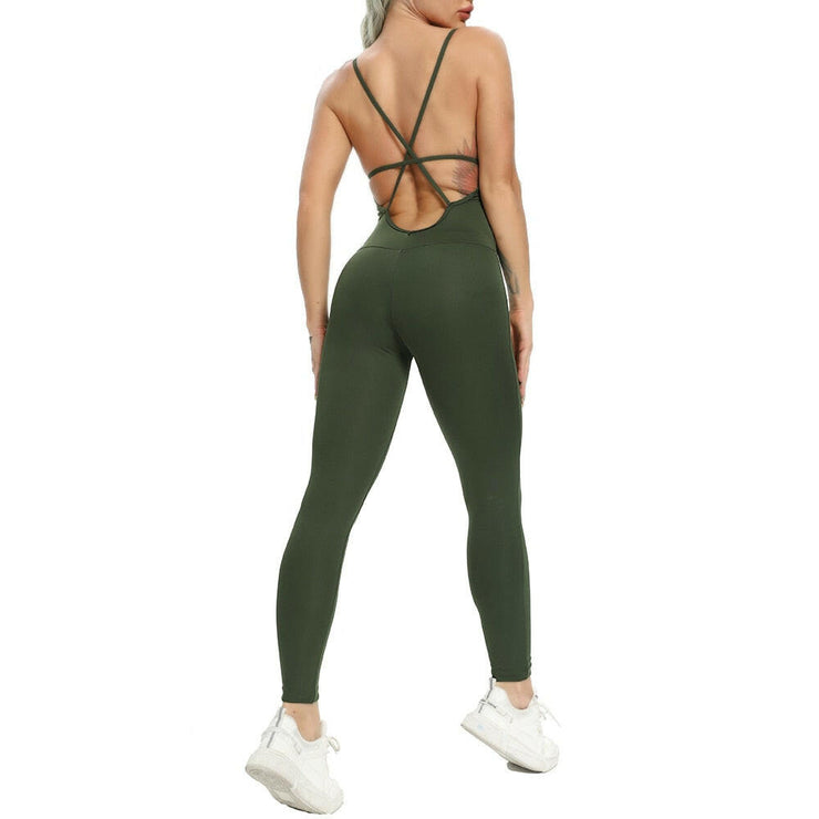 Women's Yoga Bodysuit Combination Gym Set