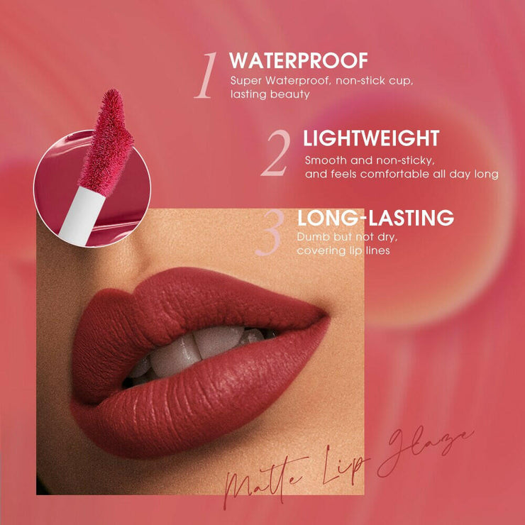 O.TWO.O 12pcs  Lipstick Lip Gloss  Waterproof Long-lasting 12 Colors Lip Tint