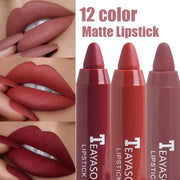 12 Colors Matte Lipstick Waterproof Long Lasting