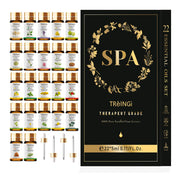 Pure Natural Essential Oils 22pcs Gift Box SPA Set for Skin Hair Care.