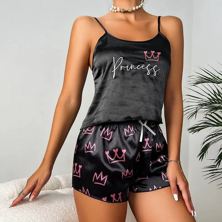 Pajamas Womens Lingerie Satin Sleepwear Silk
