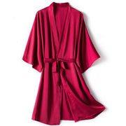 Bathrobe Gown Female Robe Set Satin Sleepwear